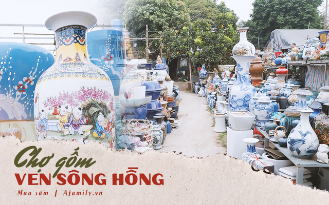 Chợ gốm ven sông Hồng