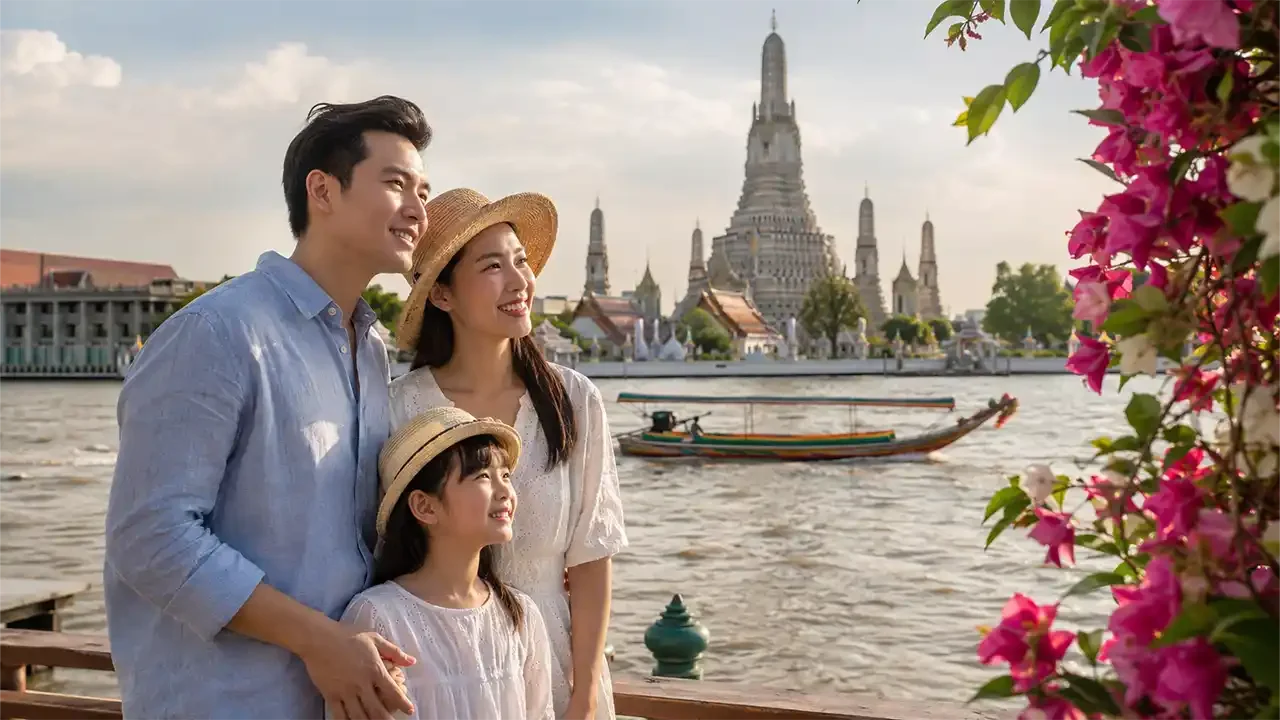 Du khách tham quan Thái Lan trong tour Tết 2027