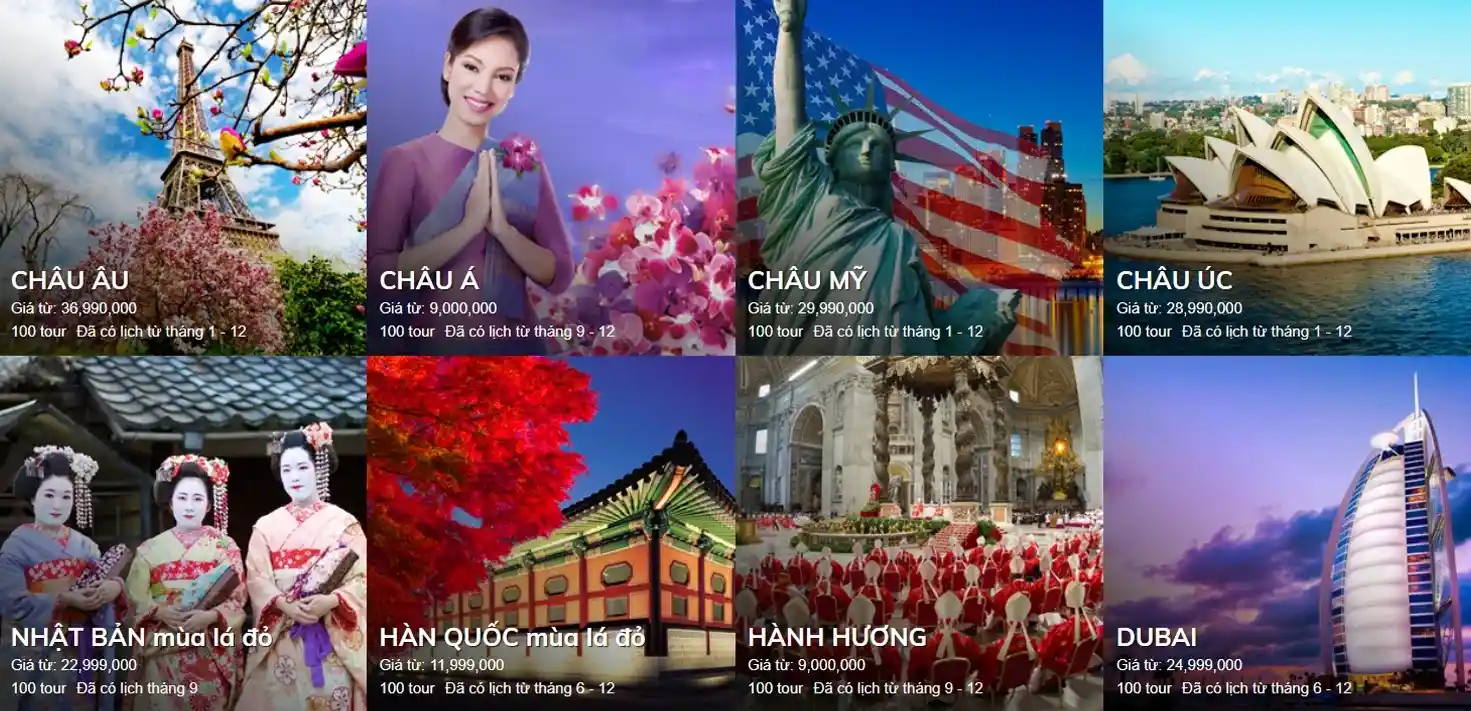 Tour du lịch nước ngoài khám phá thế giới