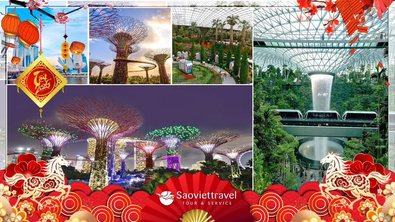 Tour Tết Bính Ngọ 2026: Singapore 3N2Đ – Gardens By The Bay – Kampong Glam – Đảo Sentosa