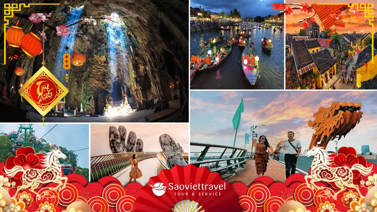 Tour Tết Nguyên Đán 2026: Đà Nẵng – Bà Nà – Ngũ Hành Sơn – Hội An 3N2Đ