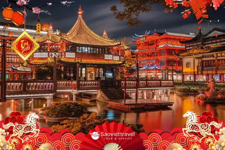 Tour Trung Quốc Tết 2026: Thượng Hải - Tô Châu - Hàng Châu - Ô Trấn - Vô Tích 5N4Đ
